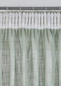 Gordijn met structuur (2 stuks) - groen - maat 175x135 cm - bonprix