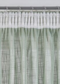 Gordijn met structuur (2 stuks) - groen - maat 225x135 cm - bonprix