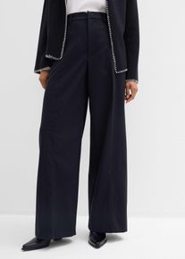 Marlene Dietrich broek met een hoge tailleband van viscosemix - zwart - maat 36 - viscose - bonprix