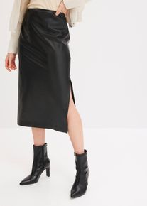 Imitatieleren rok - zwart - maat 40 - bonprix