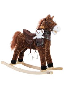 Deuba Schaukeltier Pferd Braun mit Ger&auml;uschfunktion
