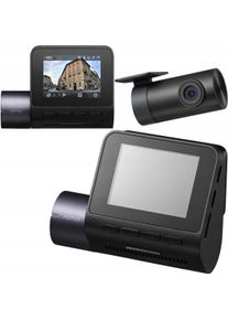 70mai Dash Cam A410-1 Set mit R&uuml;ckkamera RC21 (Eingebautes Display, GPS-Empf&auml;nger, QHD), Dashcam, Schwarz