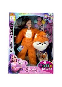 Nenurodyta Doll Emily With Fox Costume QJ201A, 32 cm