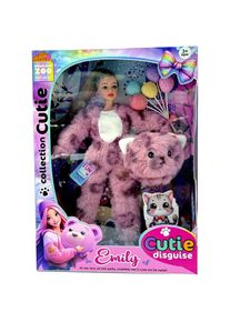Nenurodyta Doll Emily With Cat Costume QJ201D, 32 cm