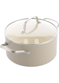 Greenchef Nordics Keramik-Induktionskochgeschirr, Pfanne + Kochtopf, Weiss