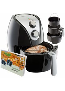 Monzana 9in1 Heteluchtfriteuse en broodbakmachine Zwart 3,6L