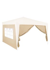 Deuba Seitenw&auml;nde Faltpavillon 2er-Set Beige 3x2m