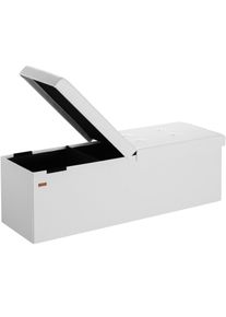 Casaria Bank Wit 115x38x38cm met scharnierend deksel