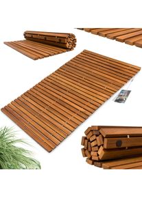 Casaria Tapete de banho 76x50cm ac&aacute;cia com certifica&ccedil;&atilde;o FSC