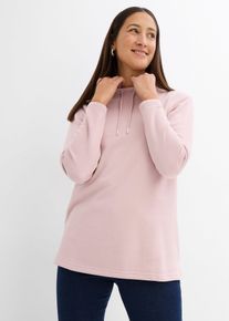 Sweatshirt mit Schlitz, lila, Gr&ouml;&szlig;e 44/46 (L), mit Baumwolle, bonprix