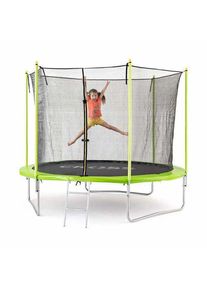 Cross Trampol&iacute;na so sieťou a rebr&iacute;kom, 306 x 306 x 250 cm