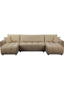 OTTO home Wohnlandschaft &raquo;YLVAA U-Form, 311 cm - Schlafsofa&laquo; Schlaffunktion (132/269), Boxspring, Bettkasten, Feinstruktur-Bezug