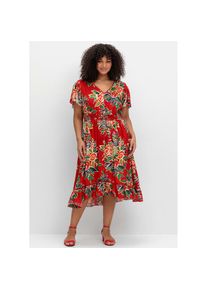 sheego by Joe Browns Druckkleid &raquo;Kleid&laquo; Eingrifftaschen rot, Gr&ouml;&szlig;e 54