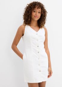 bonprix Jeanskleid, wei&szlig;, mit Baumwolle