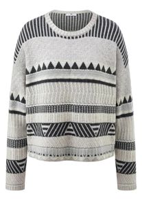 Peter Hahn - Rundhals-Pullover, grau, Gr. 42, Wolle