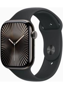 Apple Watch Series 10 Titan 46 mm (2024) | GPS + Cellular | skiffer | Sportband M/L | svart