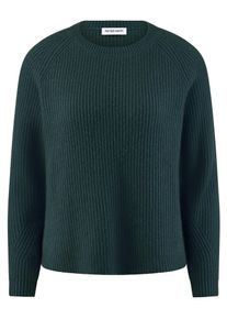 Peter Hahn - Rundhals-Pullover, gr&uuml;n, Gr. 44, Schurwolle