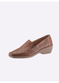 Damen Slipper in cognac ,Gr&ouml;&szlig;e 37, Witt, 100% Glattleder
