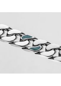 Bracelet Holzkern pour homme et femme Bodyguards (Turquoise/Argent) en bois naturel, taille ajustable