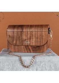 Holzkern Handbag Uniqase Ivay VEGAN Walnut Shoulder Bag