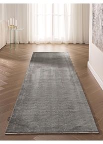 benuta Finest Runner Leandro Dark Grey 80x300 cm - Hallway Runners