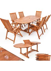 Casaria Tuinset Vanamo 7-delig Eucalyptushout FSC -gecertificeerd