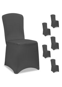 Detex Funda para silla juego de 6 antracita OEKO-TEX