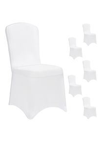 Detex Juego de 6 fundas para sillas blancas OEKO-TEX