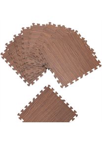 Monzana Mata ochronna na podłogę / puzzle 8-cz brązowa o wyglądzie drewna