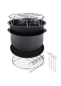 Deuba Heteluchtfriteuse Accessoireset 9-delig RVS