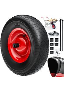 Gardebruk Kruiwagenwiel Zwart Rood Staal 95mm 200kg