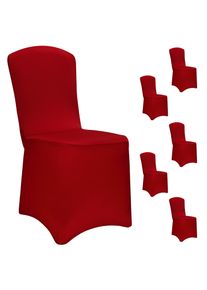 Detex Funda para silla juego de 6 Burdeos OEKO-TEX