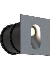 Maytoni, Gartenbeleuchtung, Via Urbana LED Aussen-Wandeinbauleuchte 3W Grau IP44 (70 lm, IP44)