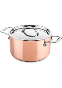 Ducq Hoge kookpan 20 cm koper DU100120, Pfanne + Kochtopf, Kupfer