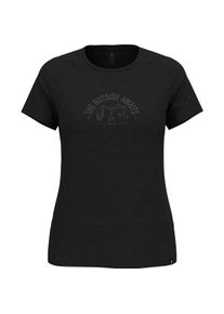 Odlo, Damen, Sportshirt, T-shirt crew neck s/s RIDE 365 PW130 BIKE PRINT (L), Schwarz, L