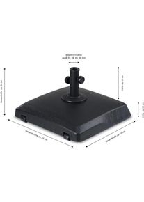 Leco, Sonnenschirmst&auml;nder, Kunststoff-Schirmst&auml;nder mit Rollen &ndash;55 x 55 cm