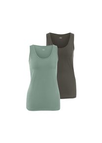 Tchibo - 2 Tops - Damen - Gr. M - olivgr&uuml;n
