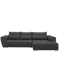 CARRYHOME Ecksofa , Dunkelgrau , Textil , Uni , F&uuml;llung: Schaumstoff,Schaumstoff , Ottomane rechts, L-Form , 304x218 cm , Stoffauswahl, seitenverkehrt erh&auml;ltlich, Schlafen auf Sitzh&ouml;he, R&uuml;cken echt, elektrischer Sitzvorzug , Wohnzimmer, Sofas & Couches, Wohnlandschaften, Ecksofas