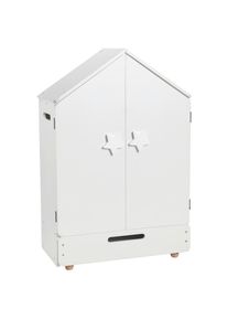 My Baby Lou Puppenkleiderschrank, Wei&szlig;, Holz, Holzwerkstoff, Schima, massiv, 46x70.5x24 cm, EN 71, Spielzeug, Puppen & Puppenzubeh&ouml;r, Puppenh&auml;user