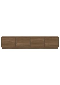 Mid.you Lowboard, Nussbaumfarben, Holzwerkstoff, 220.5x45x41.5 cm, FSC Mix, stehend, Wohnzimmer, TV M&ouml;bel, Lowboards, Lowboards stehend