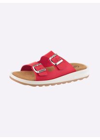 Franken Schuhe Dames Slipper met zachte inleg in rood ,maat 36, Witt, 100% Imitatieleer