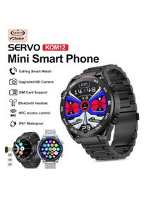 SERVO KOM12 Built-in GPS Smartwatch 4G LTE Android OS 1.62" Touch Display 32GB ROM Waterproof Face Unlock Smart Watch Men Women