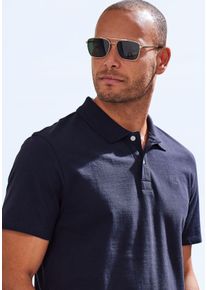 John Devin Heren Poloshirt in navy ,maat S (44/46), Witt, 100% Katoen