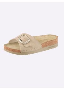 Dames Slipper met zachte voering in beige ,maat 36, WITT, 100% Imitatieleer