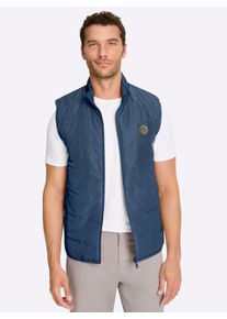 Marco Donati Herren Steppweste mit elastischer Paspel am Saum in dunkelblau ,Gr&ouml;&szlig;e 62, Witt, 100% Polyester. Wattierung: 100% Polyester