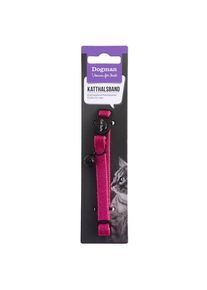 Dogman Katzenhalsband Gina mit Cat Safe Mechanismus und Glocke Rosa 30cm