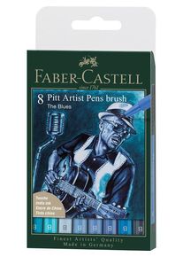 Faber-Castell Tuschest. Pitt Artist Pen Blues 8er