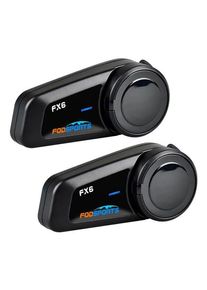 Fodsports FX6 motorcycle intercom two-pack (black)