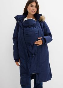 bonprix Wattierter 3-in-1 Umstands- und Tragemantel, blau, Gr.42, Warmer Steppmantel f&uuml;r die Schwangerschaft und danach