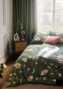 bonprix Lenjerie de pat din linou, verde, 1x 80/80 cm, 1x 135/200 cm